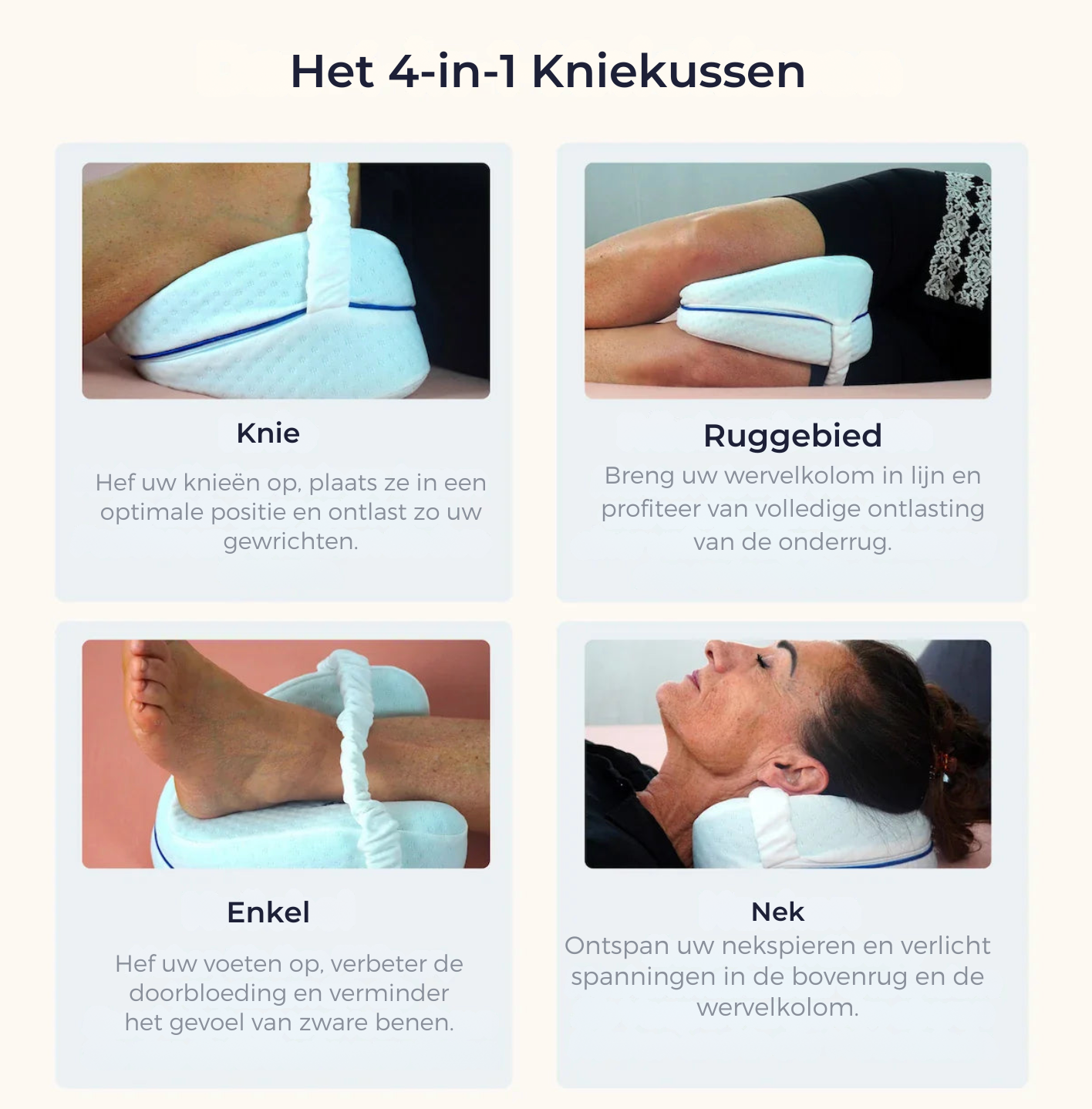 Restora™ | Orthopedisch Kniekussen – Het geheim van een pijnvrije slaap