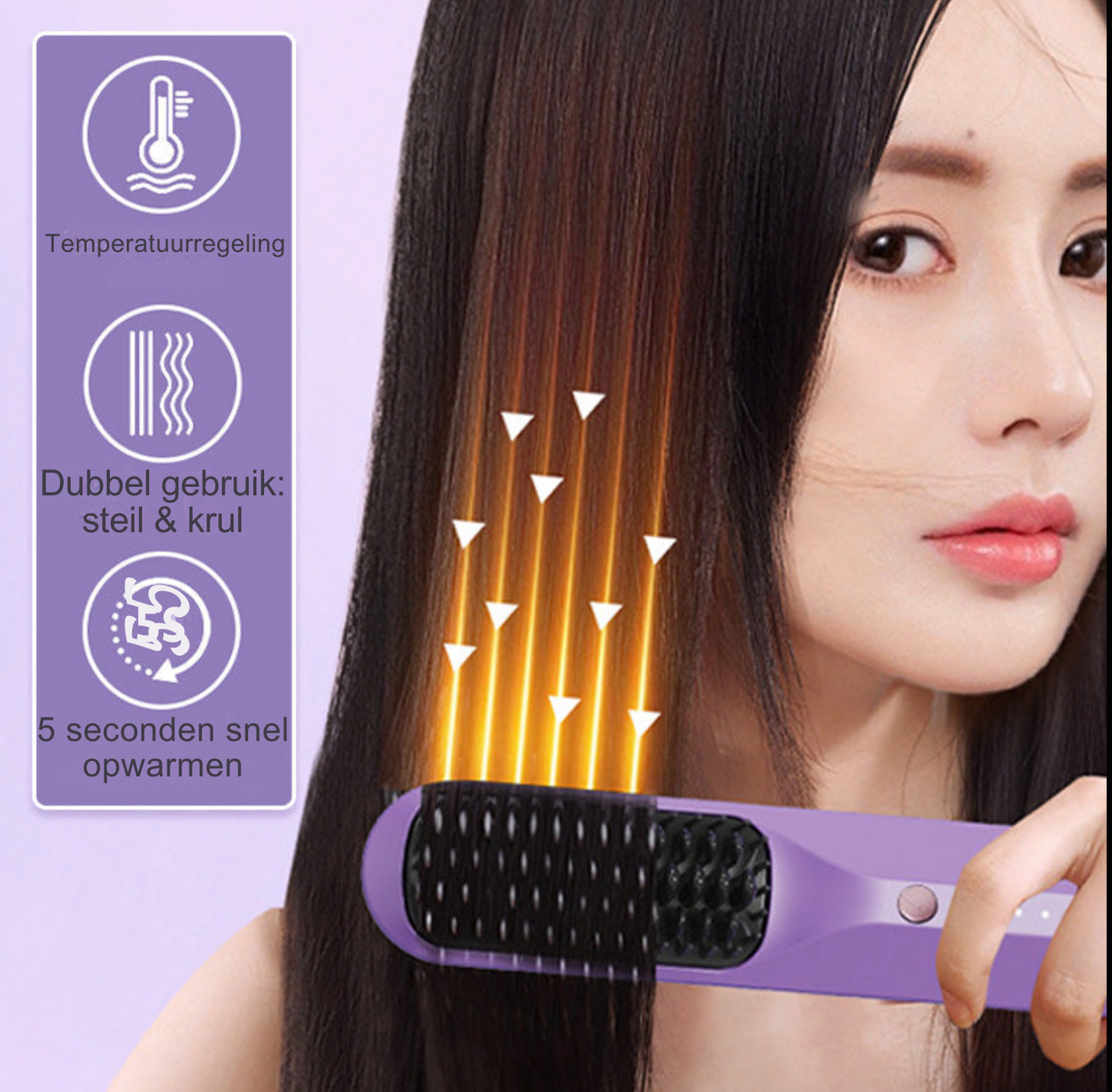 Velura |  Ionic 2-in-1 Verwarmende Haarkam