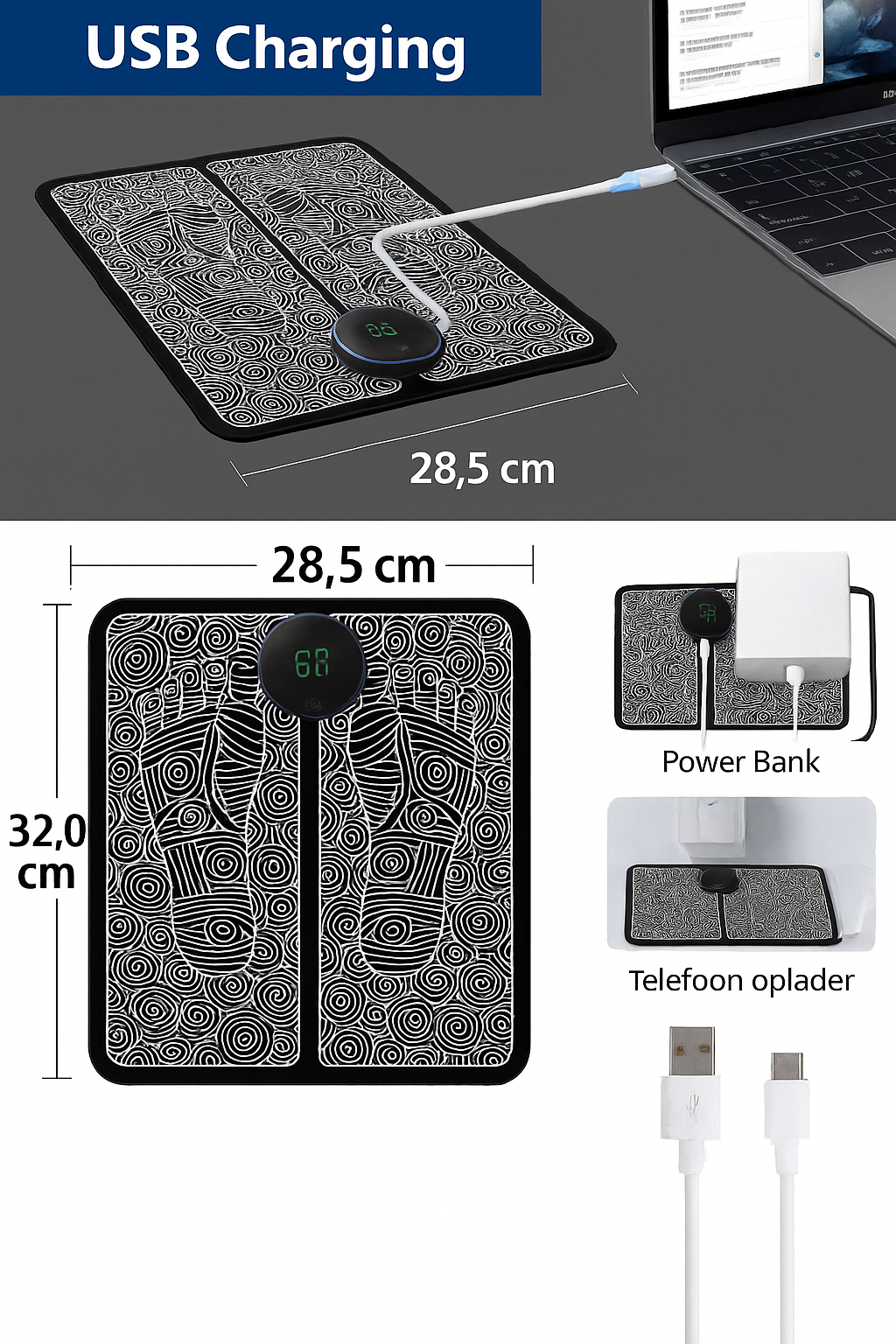 VitaFeet™ – Elektrisch Voetmassageapparaat met Spierstimulatie