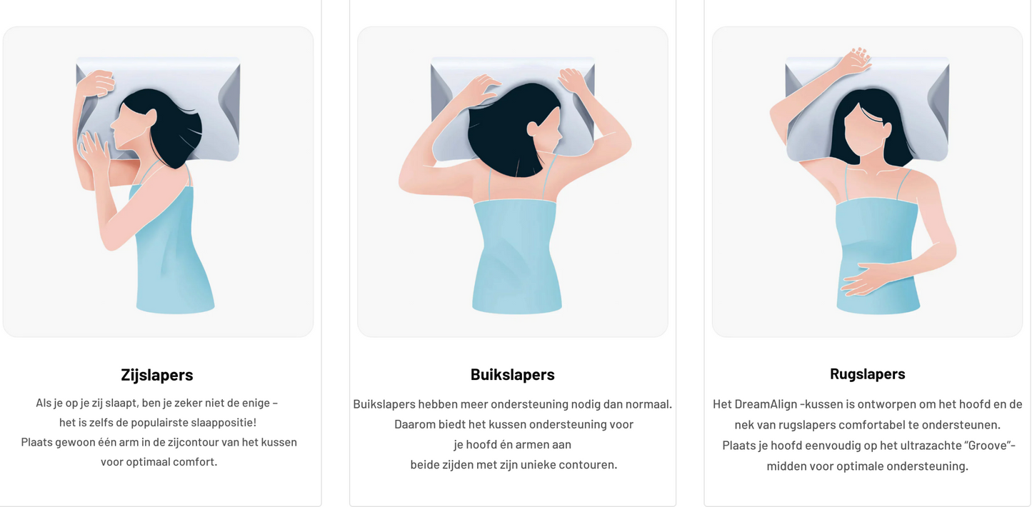 DreamAlign™ | Ergonomisch Drukverlagend Kussen