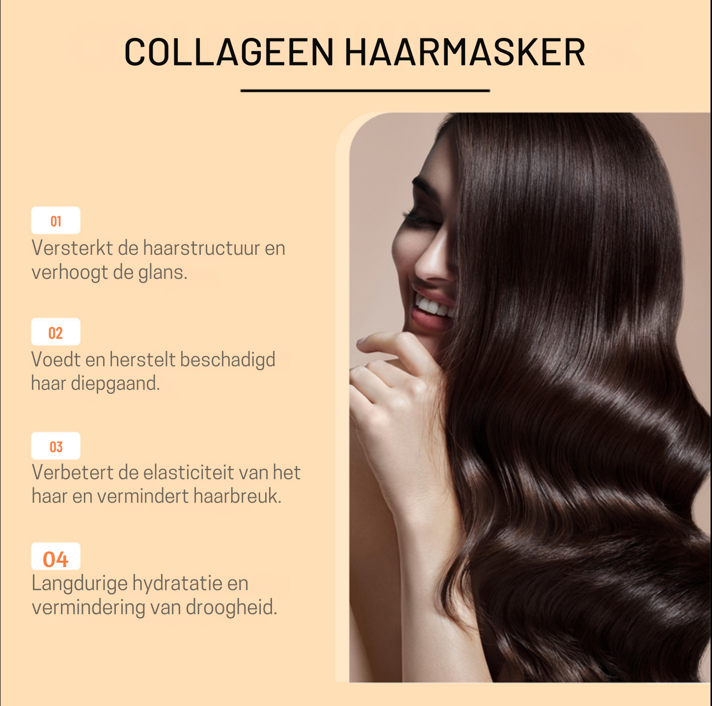 EverGlow™ Collagen Haarmasker – Breng de jeugdige glans terug in je haar.